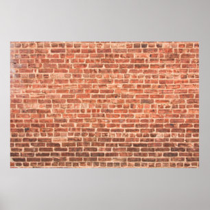 Backsteinwand mit dunklem Gradient an der Wand, Poster