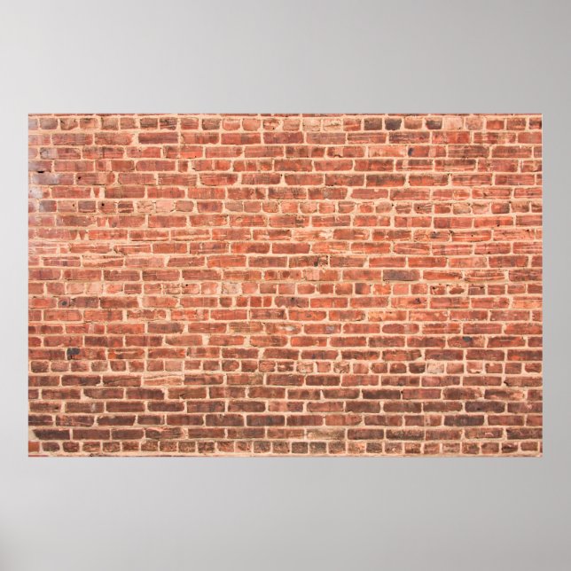 Backsteinwand mit dunklem Gradient an der Wand, Poster (Vorne)