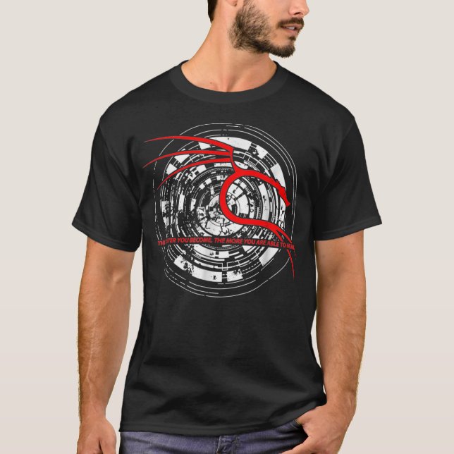 Backtrack Kali Linu mit Dragon Tagline T-Shirt (Vorderseite)