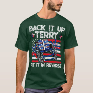 Backup Terry Setzen Sie es in Reverse Fireworks 4  T-Shirt