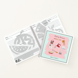Backutensien Backen Rezept Notebook Notizbuch
