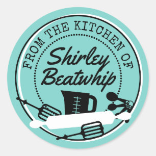 Backutensilien aus der Küche Runder Aufkleber