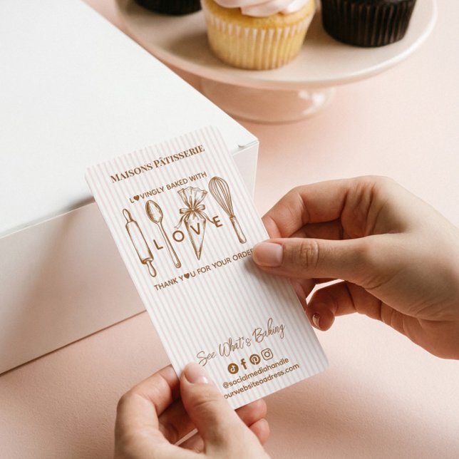 Backutensilien Backen Mit Liebe Danke Bäckerei (Bakery Utensils Bake With Love Thank You Bakery Label)