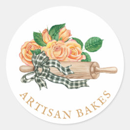 Backutensilien Bäckerei Bäcker Runder Aufkleber
