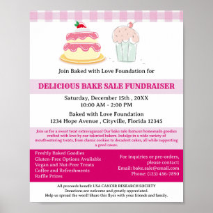 Backverkaufs-Fundraiser Poster