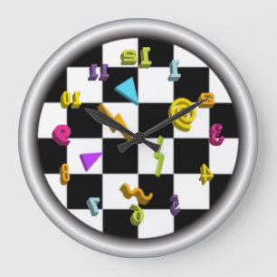 Backward Clock Große Wanduhr