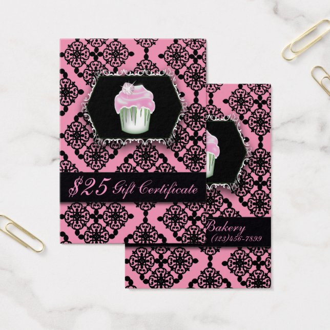 Backwaren aus rosa Damast Koch Bäckerei Kuchen (Büro)