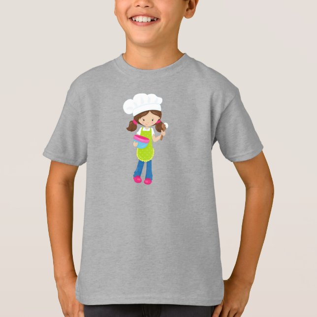 Backwaren, Bäcker, Bäckerei, Niedliches Mädchen, B T-Shirt (Vorderseite)
