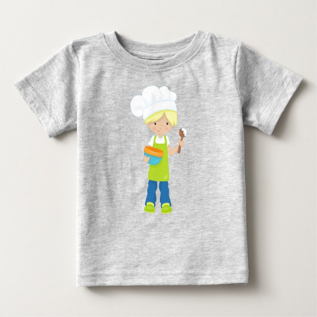 Backwaren, Bäcker, Bäckerei, Schürze, Niedlicher J Baby T-shirt (Vorderseite)