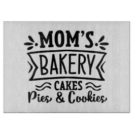 Backwaren der Mama Pies & Cookies Schneidebrett