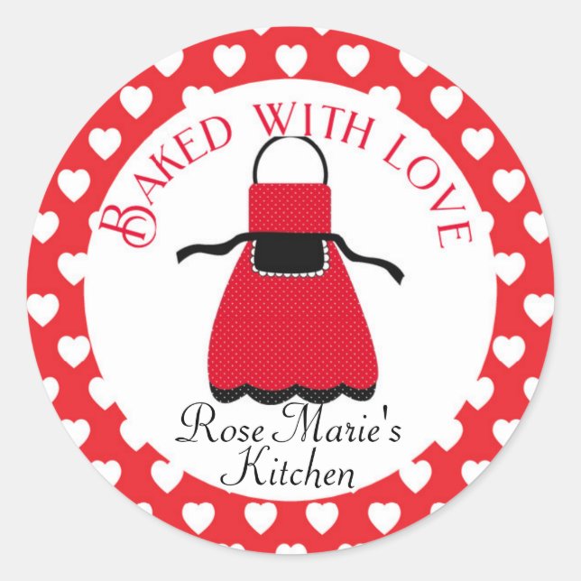 Backwaren Eigene Etiketten Runder Aufkleber (Vorderseite)