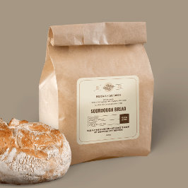 Backwaren für Backwaren Moderne Hütte Label Quadratischer Aufkleber