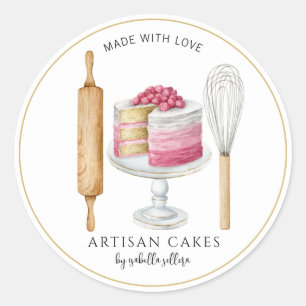 Backwaren Konditorei Koch Baker Cake Product Label Runder Aufkleber