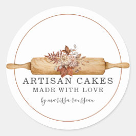 Backwaren Konditorei Koch Rolling Button Produktke Runder Aufkleber