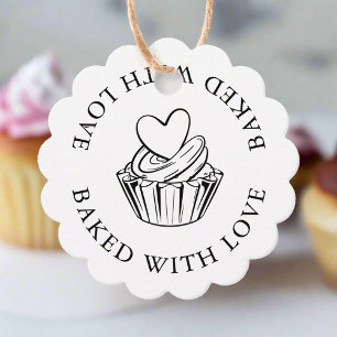 Backwaren mit Liebe Minimal cupcake Business Geschenkanhänger