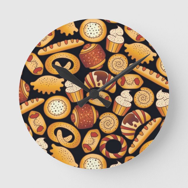 Backwaren Runde Wanduhr (Vorderseite)