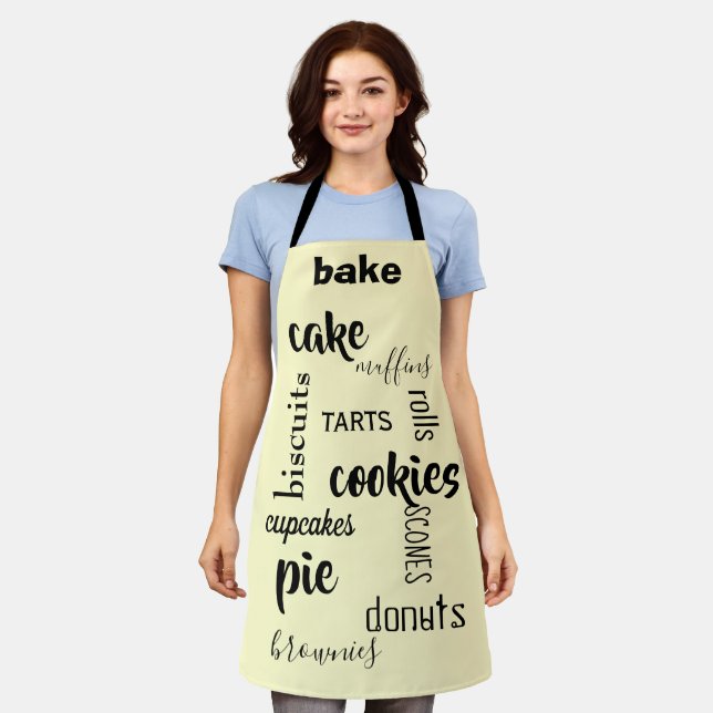 Backwaren Worte Gelbe Küche Schürze (Getragen)