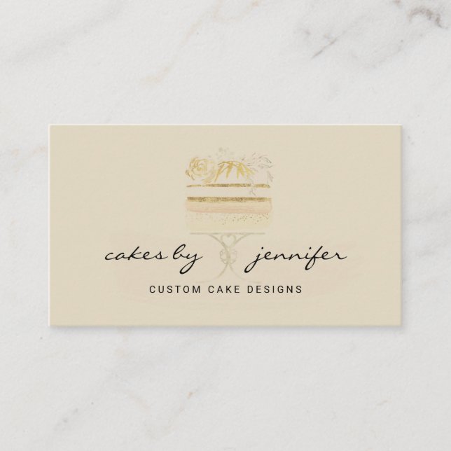 Backwarengeschäft mit gelben Spezialitäten Visitenkarte (Vorderseite)