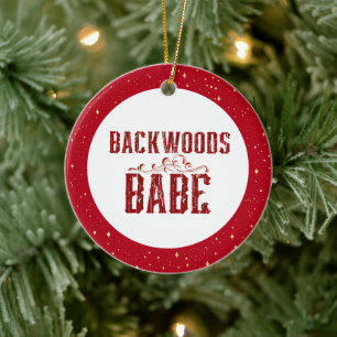 Backwood Babe Personalisiert Keramik Ornament