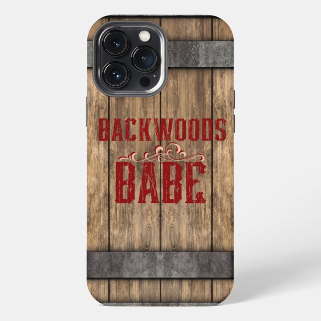 Backwoods Babe Whiskeyfass  iPhone Hülle (Rückseite)