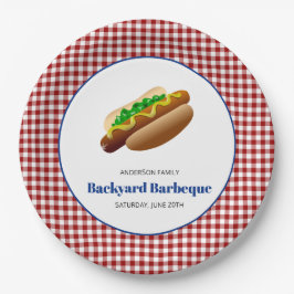 Backyard Barbeque Hot Dogs | Rot überprüft Pappteller