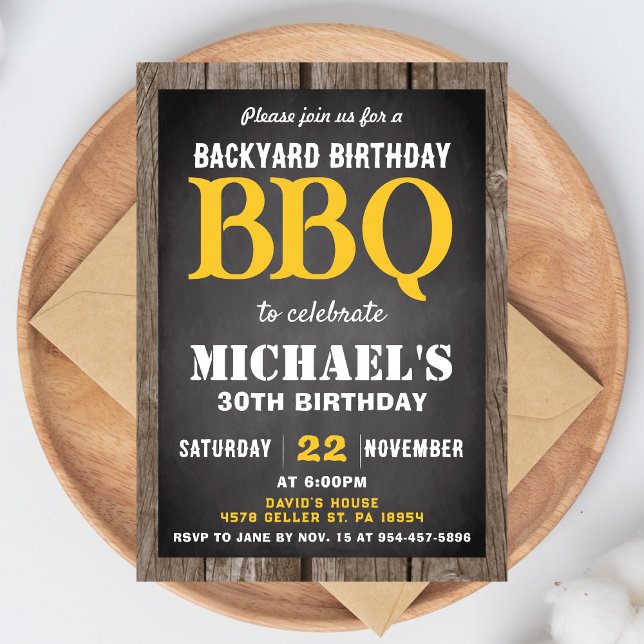 Backyard BBQ Birthday Party Invitation Cookout Einladung (Von Creator hochgeladen)