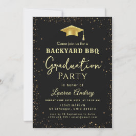 Backyard BBQ Graduation Party Invitation Einladung