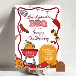 Backyard Birthday BBQ Einladung