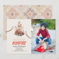 Backyard Bonfire Camping S'mores Birthday Foto