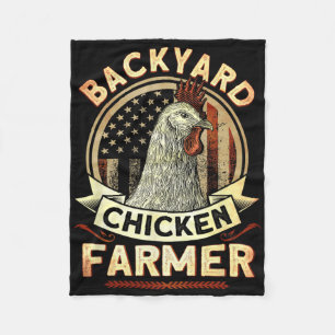 Backyard Chicken Bauer 4. Juli US-Flagge Fleecedecke