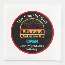 Backyard Grill Master Burgers Paper Napkins Serviette
