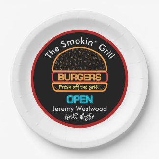 Backyard Grill Master Burgers Papierplatten Pappteller
