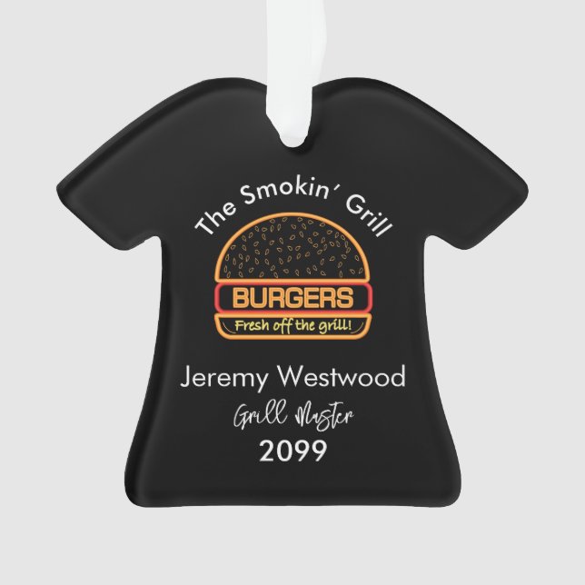 Backyard Grill Master Burgers Weihnachtsschmuck Ornament (Vorderseite)