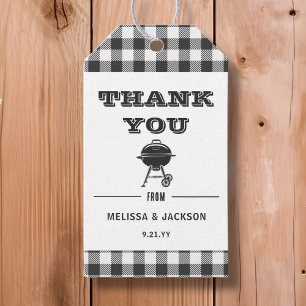 Backyard GRILLEN Baby Dusche Vielen Dank für Ihre Geschenkanhänger
