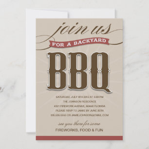 BACKYARD-GRILLEN  PARTY EINLADUNG