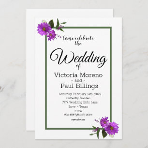 Backyard Lavander Daisy Einladung