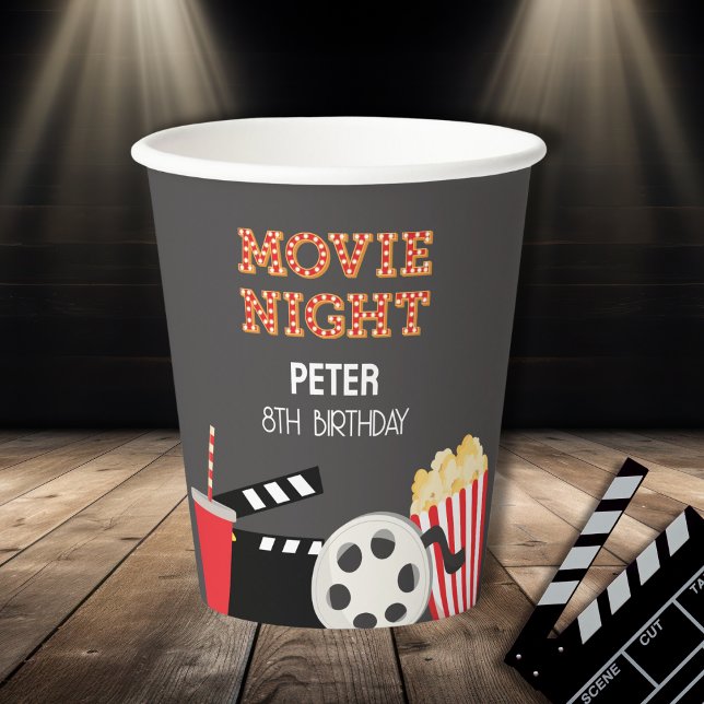 Backyard Movie night Party Paper Cup Pappbecher (Von Creator hochgeladen)
