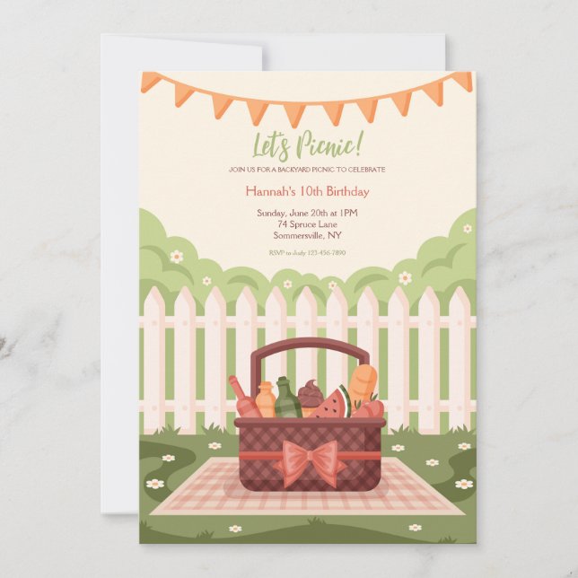 Backyard Picnic Einladung (Vorderseite)
