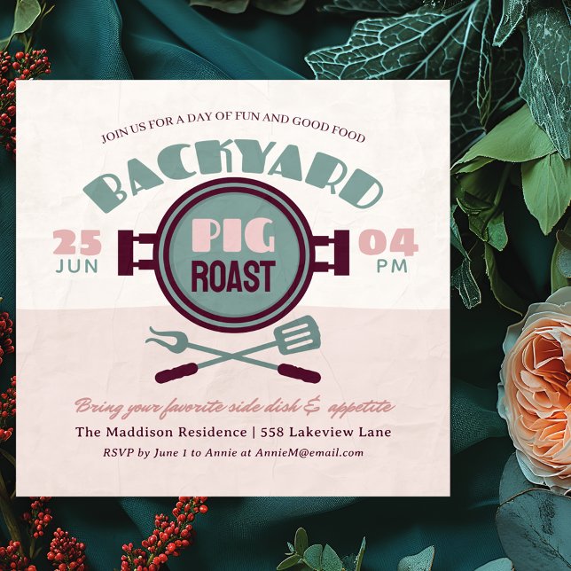 Backyard Pig Roast Einladung (Von Creator hochgeladen)