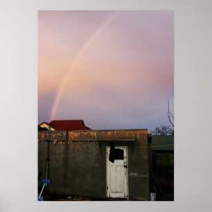 Backyard Rainbow Poster