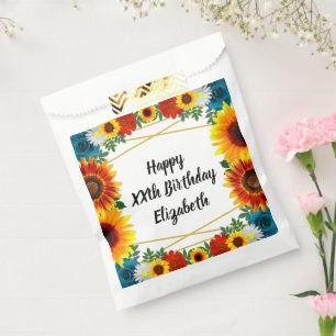 Backyard Summer Floral Geometric Geschenktütchen