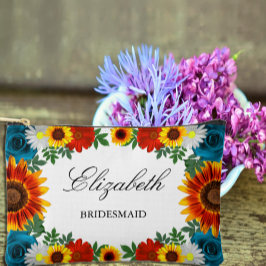 Backyard Summer Floral Zubehörtasche