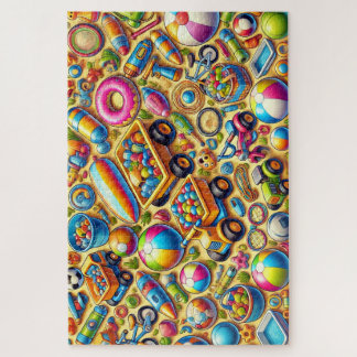 "Backyard Toy Blast" - Jigsaw Puzzle