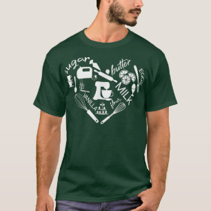 Backzutaten und Backzutaten Heart Pastry Baker T-Shirt