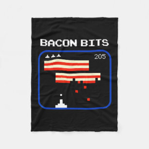 Bacon 8-Bit Video Game Player Retro Nerd Geek Fleecedecke