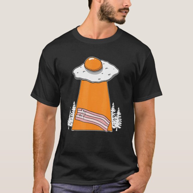 Bacon Alien Abduktion Frühstück Bacon Meat Bacon T-Shirt (Vorderseite)