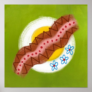 Bacon and Egge Frühstück Poster Wall Art