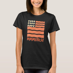 Bacon and Eggs American Flag Bauern T-Shirt