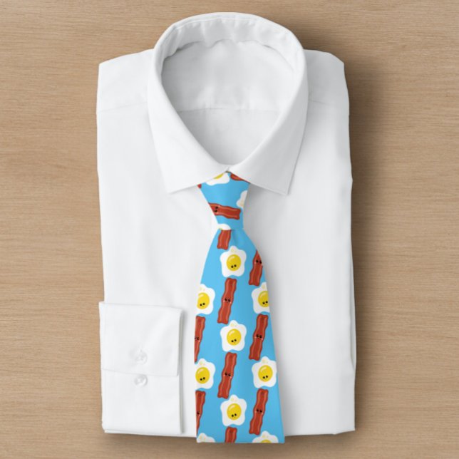 Bacon and Eggs Fun BESTE FREUNDIN Krawatte (Bacon and Eggs Fun BFF Neck Tie from Ricaso. A fun tie for a fun guy. Food themed neck ties)