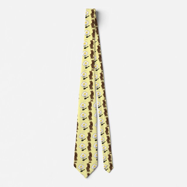 Bacon and eggs Necktie Krawatte (Vorderseite)